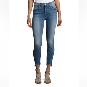 Mother Denim The Stunner Zip Two Step Jeans raw hem 25 girl crush jean